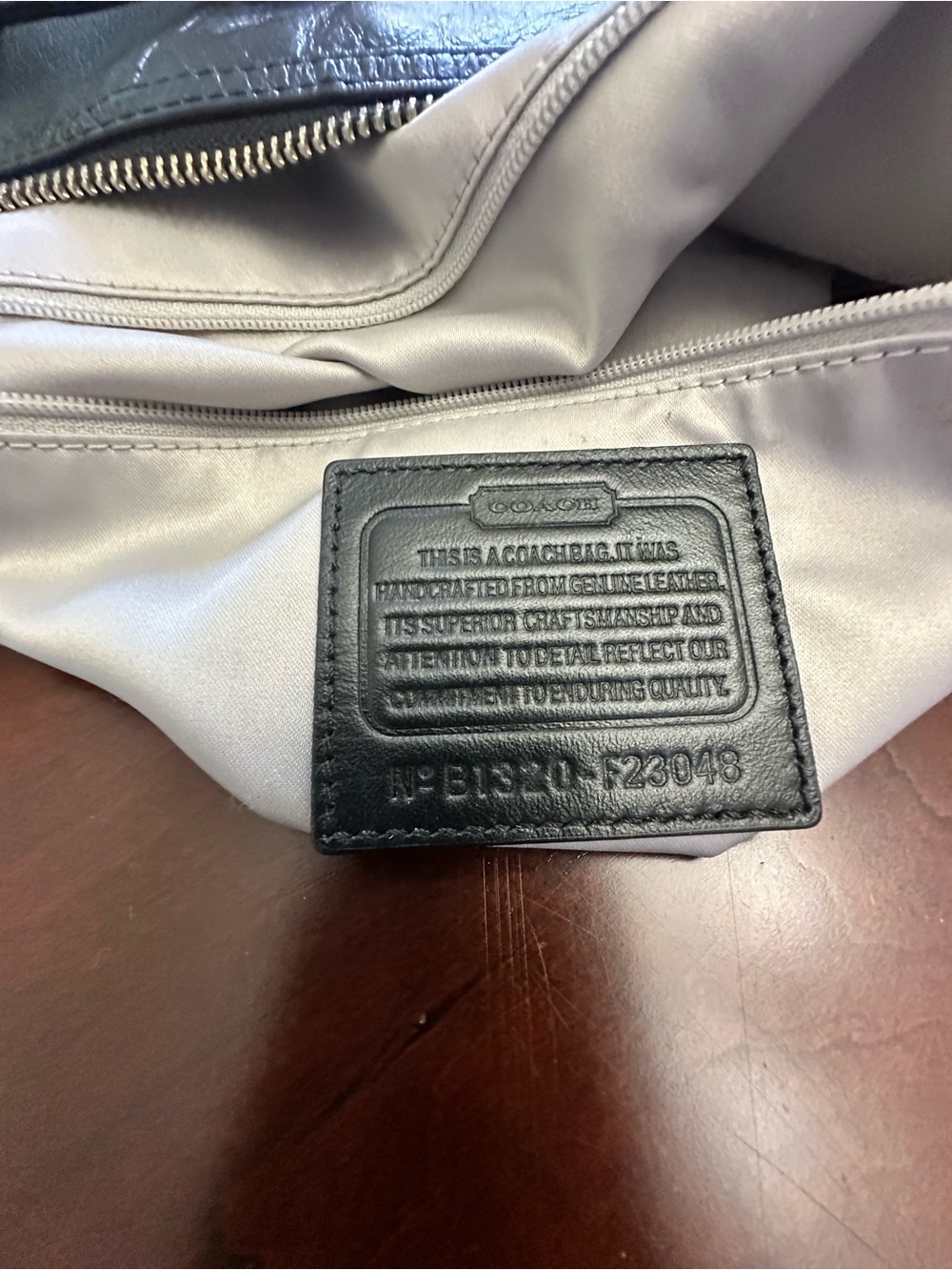 Coach Black Woven Leather Shoulder Bag with Silver Hardware Kristen - Picture 2 of 16